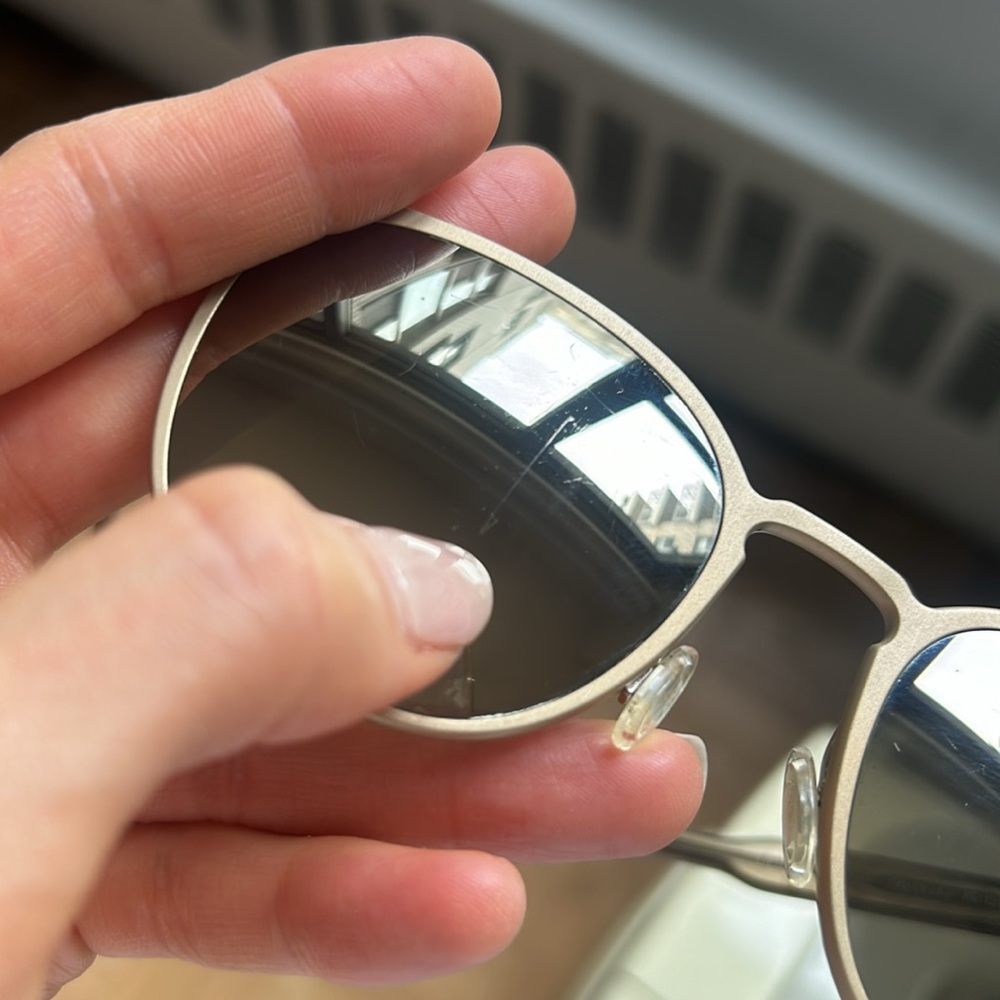 OLIVER PEOPLES Sheldrake Metal OV1179S Bone Pecan Taupe Mirrored Sunglasses 1179 - Picture 2 of 10